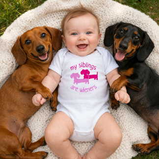 Body Para Bebé Mis hermanos son Dachshunds salchichas regalo de b