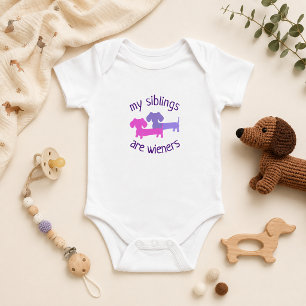 Body Para Bebé Mis hermanos son Dachshunds Wieners Doxie