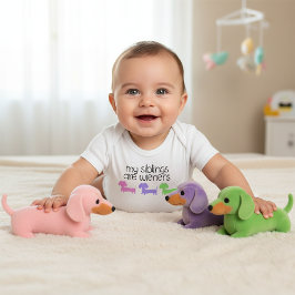Body Para Bebé Mis hermanos son perros Wieners | Regalo Baby Show