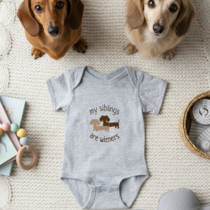 Body Para Bebé Mis hermanos son Wieners Dachshunds Baby