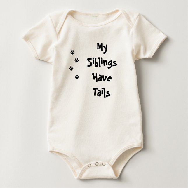 Body Para Bebé Mis hermanos tienen PATA de las colas (Anverso)