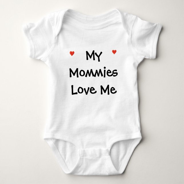 Body Para Bebé Mis mamás me aman Onsie (Anverso)