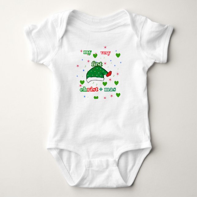Body Para Bebé mis primeras navidades (Anverso)