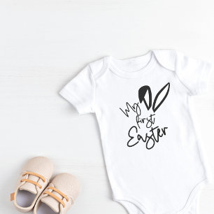 Body Para Bebé Mis primeras orejas de conejito de Pascua