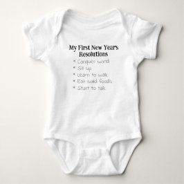 Body Para Bebé Mis Primeras Resoluciones de Año Nuevo, Unisex, Di
