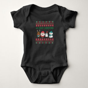 Body Para Bebé Mis primeros Navidades de dulces navideños