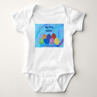 Body Para Bebé Mis primeros trajes corporales de huevos decorativ