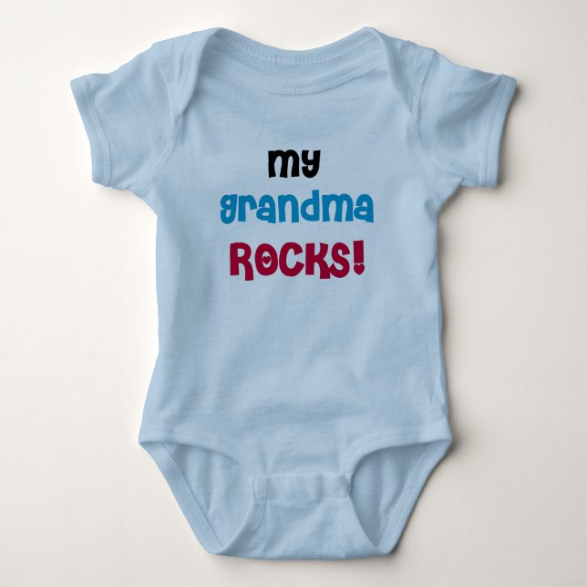 Body Para Bebé Mis rocas de la abuela (Anverso)