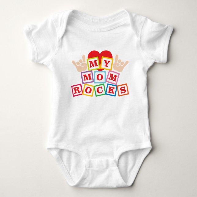 Body Para Bebé Mis rocas de la mamá (Anverso)