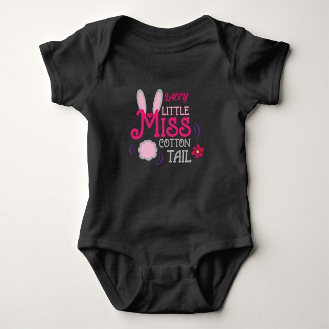 BODY PARA BEBÉ MISS COTTONTAIL BEBY ONEISE CON NOMBRE. BABY BODYS (Anverso)