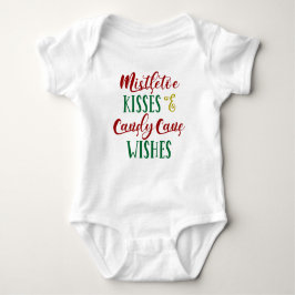 Body Para Bebé Mistletoe Kisses y Candy Cane Wiers