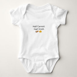 Body Para Bebé Mitad Cannoli. Mitad bodysuit de bebé Knish