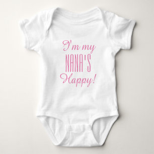 BODY PARA BEBÉ MODA BABY_ "LA FELIZ DE NANA" BODYSUIT_PINK TEXTO