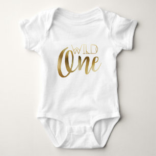 Body Para Bebé Moda bohemia salvaje   Relieve metalizado dorado t