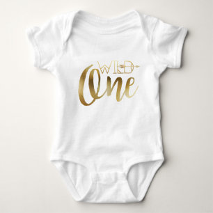 Body Para Bebé Moda bohemia salvaje   Relieve metalizado dorado t