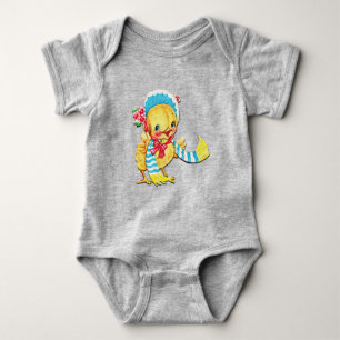 Body Para Bebé Moda Cuidada de Pascua Unisex Gray Baby Bodysuit