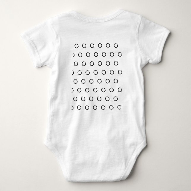 Body Para Bebé Moda DE ESTILO MÍNIMO MODERNO MONOGRAM ELEGANTE SI (Reverso)