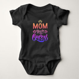 Body Para Bebé Moda Diseño Typografía Mamá Eres La Reina