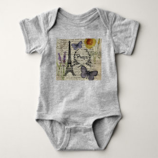Body Para Bebé moda french butterfly scripts paris eiffel tower