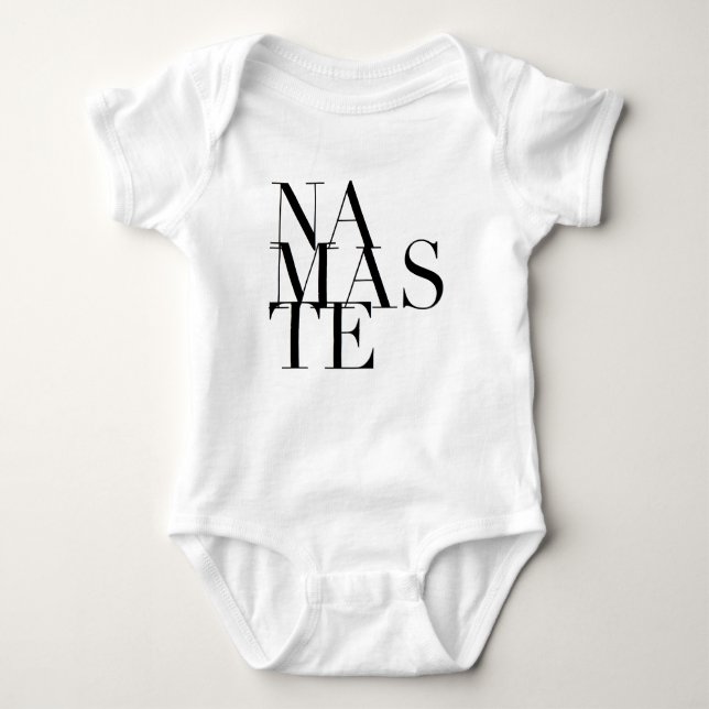 Body Para Bebé Moda Namaste Yoga Inspirado Bodysuit (Anverso)