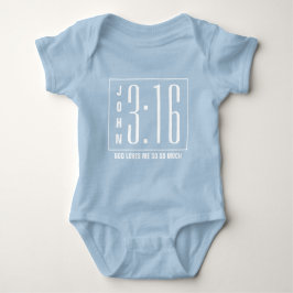 Body Para Bebé Modern Blue John 3:16 Christian Baby Bodysuit