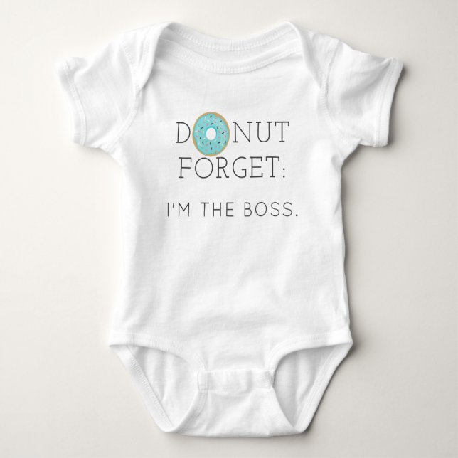 Body Para Bebé Modern Donut Forget Baby bodysuit de una pieza (Anverso)