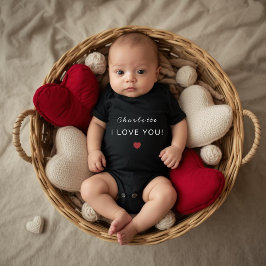Body Para Bebé Modern Personalized Valentine Baby Bodysuit