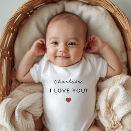 Body Para Bebé Modern Personalized Valentine Baby Bodysuit