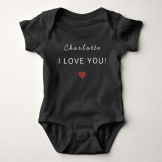 Body Para Bebé Modern Personalized Valentine Baby Bodysuit