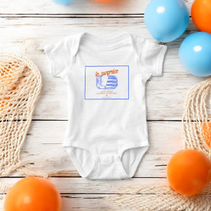 Body Para Bebé Moderna Baby Shower de pescados con tinción de sar