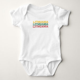 Body Para Bebé Moderna Lituania: recuerdo de un país con bandera 