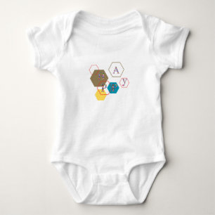 Body Para Bebé Moderno Cute Daisy Flower Happy Alphabets Bodysuit
