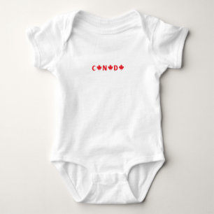 Body Para Bebé Moderno recuerdo de la bandera de Canadá