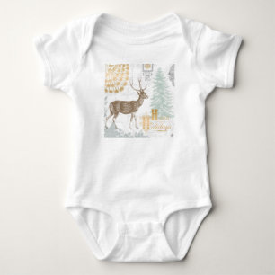 Body Para Bebé Moderno venado elegante venado de invierno venado