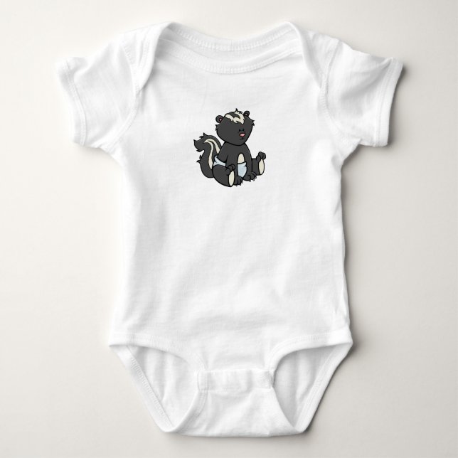 Body Para Bebé Mofeta bebé personalizable (Anverso)