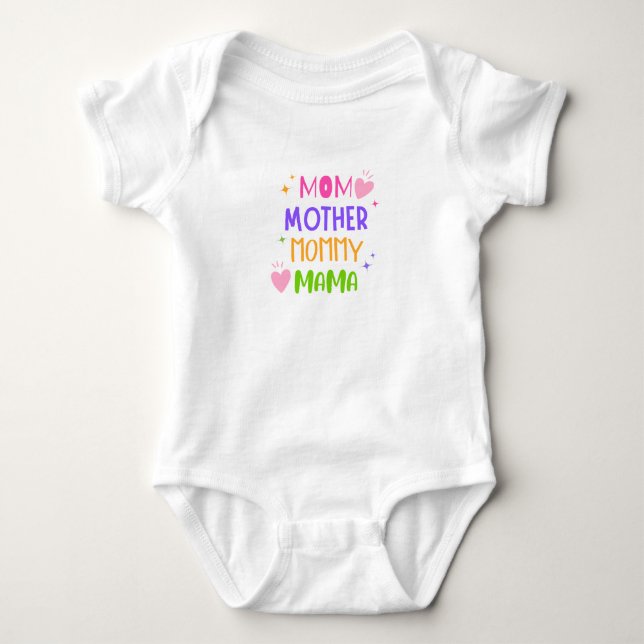 BODY PARA BEBÉ MOM NAME T-SHIRT (Anverso)