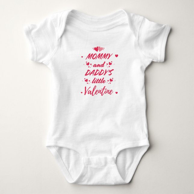 Body Para Bebé Mommy And Daddy's Little Valentine (Anverso)