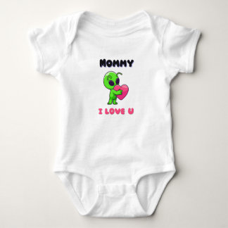Body Para Bebé "Mommy I Love U" Cute Baby Alien Heart