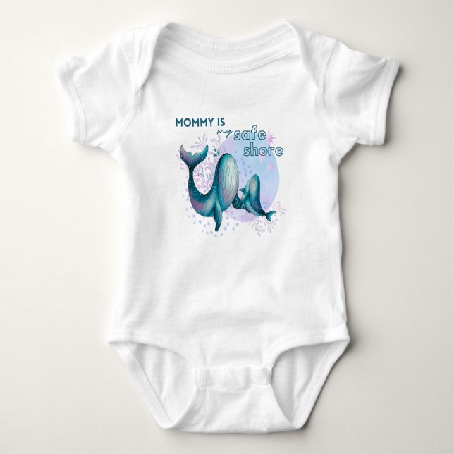 Body Para Bebé Mommy is my safe shore - baby bodysuit (Anverso)