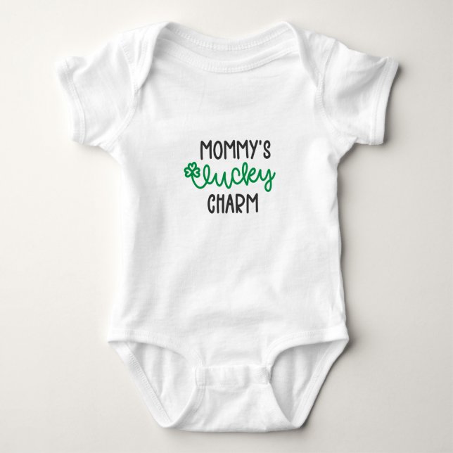 Body Para Bebé Mommy Lucky Charm Bodysuit (Anverso)