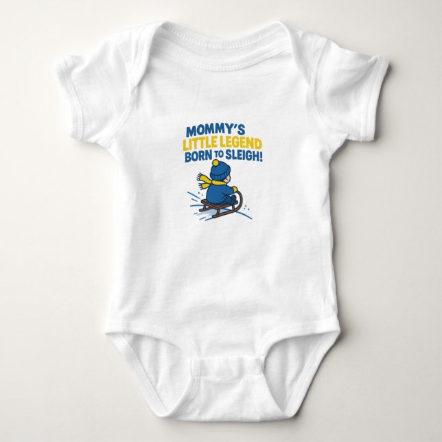 Body Para Bebé Mommy’s Little Legend – Born to Sleigh (Anverso)