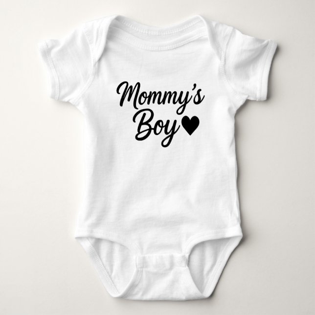 Body Para Bebé Mommy's Boy Baby Bodysuit - Adorable Infant  (Anverso)