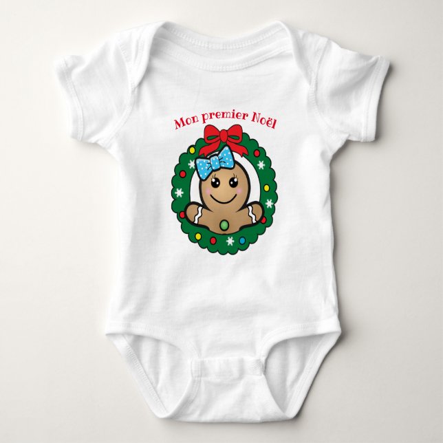 Body Para Bebé 🎅 Mon premier Noël para el lindo recién nacido ch (Anverso)