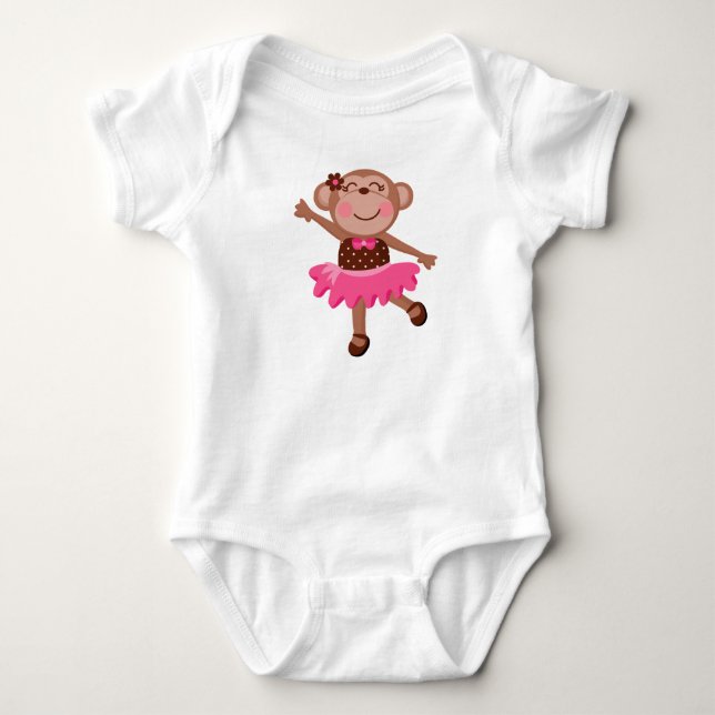 Body Para Bebé Monkey Ballerina (Anverso)