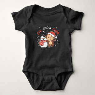 Body Para Bebé Monkey I Love You Snow Much Snowman Pun