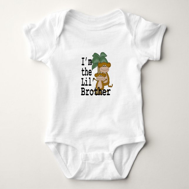 Body Para Bebé Monkey Little Brother (Anverso)