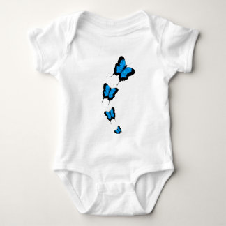 Body Para Bebé Mono azul de la mariposa del niño