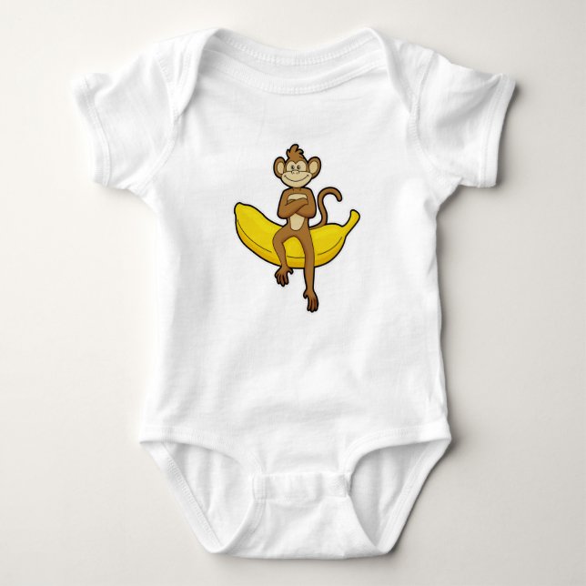 Body Para Bebé Mono con banana (Anverso)