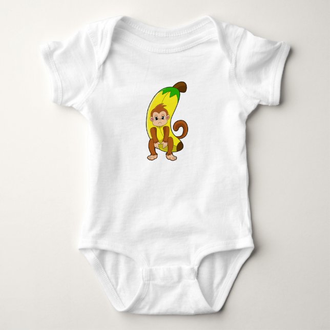 Body Para Bebé Mono con banana (Anverso)