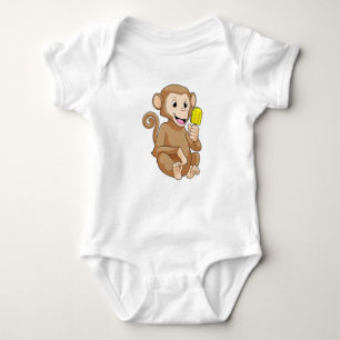 Body Para Bebé Mono con Popsicle